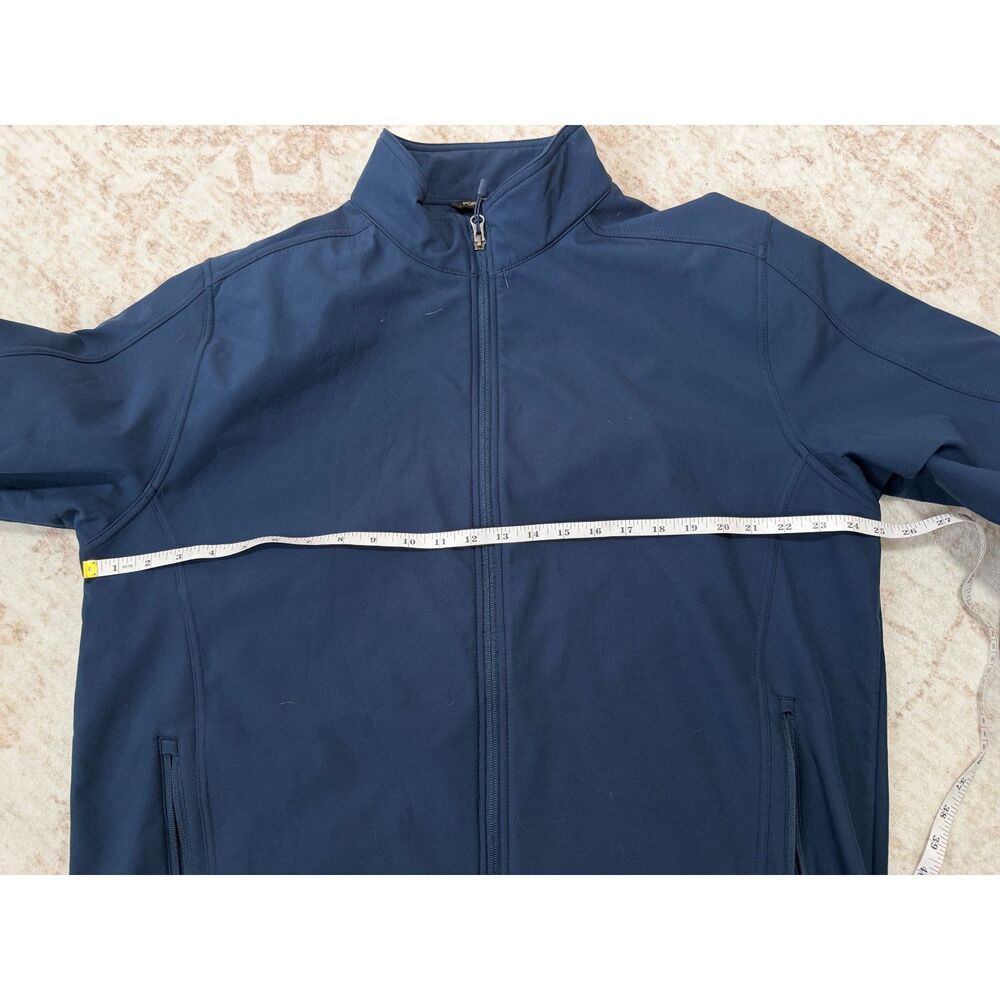 Port Authority Navy Blue Soft Shell Full Zip Fleece Lined Jacket Men's XL - Picture 5 of 10